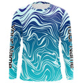 Blue Water Camo Custom Long Sleeve Performance Fishing, Sun Protection Fishing