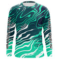 Green White Water Camo Custom Long Sleeve Tournament Fishing, Sun Protection Tournament