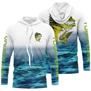 Custom Angry Bass Tournament Long Sleeve Fishing, Bass Performance Fishing