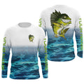 Custom Angry Bass Tournament Long Sleeve Fishing, Bass Performance Fishing