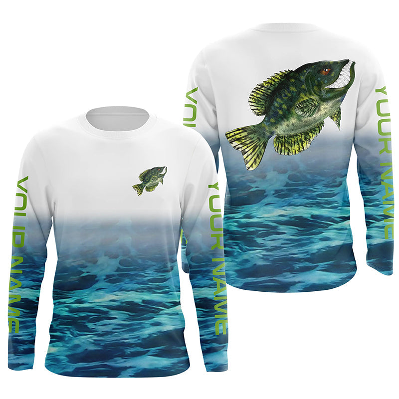 Custom Crappie Tournament Long Sleeve Fishing, Crappie Performance Fishing