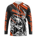 Custom Walleye Fishing, Walleye Long Sleeve Performance Fishing | Orange