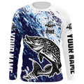 Custom Pike Fishing, Pike Fishing Long Sleeve Performance | Blue