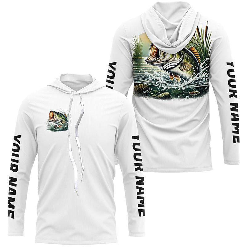 Personalized Largemouth Bass Fishing Long Sleeve Tournament Fishing, Bass Fishing