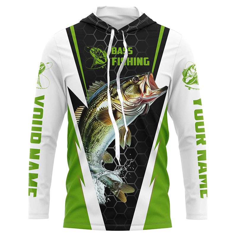 Personalized Bass Fishing, Bass Fishing Long Sleeve Fishing Tournament | Green