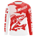 Custom Walleye Fishing, Walleye Fishing Long Sleeve Fishing Tournament | Red