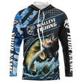 Personalized Blue Camo Walleye Fishing, Walleye Long Sleeve Tournament Fishing