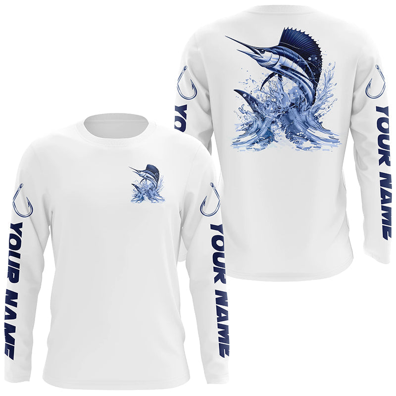 Sailfish Long Sleeve Fishing, Sailfish Custom Fishing Saltwater Fishing Gifts