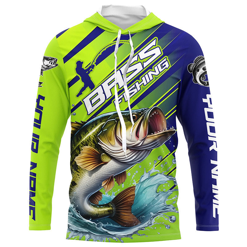 Custom Largemouth Bass Fishing Uv Protection Long Sleeve, Bass Tournament Fishing