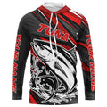 Black And Red Tuna Fishing, Custom Tuna Long Sleeve Performance Fishing