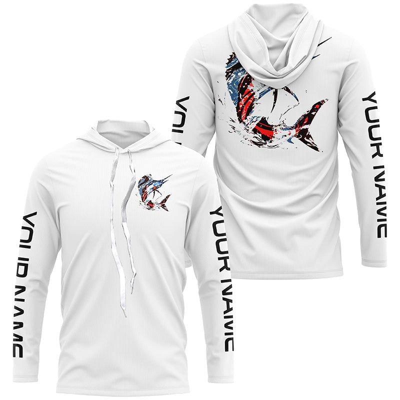 Custom Patriotic American Flag Sailfish Fishing, Sailfish Fishing Tournament