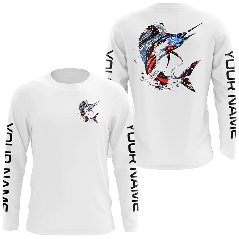 Custom Patriotic American Flag Sailfish Fishing, Sailfish Fishing Tournament