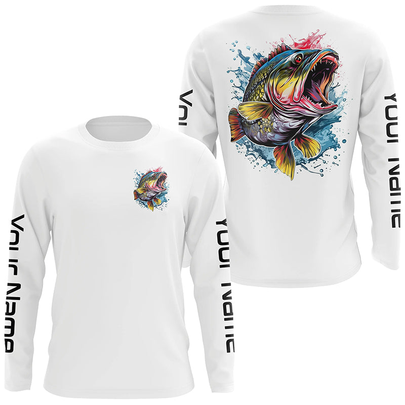 Personalized Bass Tournament Fishing, Bass Long Sleeve Fishing