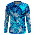 Blue camo Custom UV Long Sleeve performance Fishing, personalized Fishing gifts