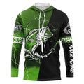 Largemouth Bass Fishing tattoo green camo black Custom name sun protective clothing fishing NQS3302