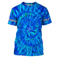 Blue Tie Dye Custom Long Sleeve performance Fishing, tournament Fishing