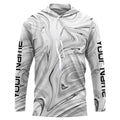 Black and white wave camo Custom Long sleeve performance Fishing, women and kids