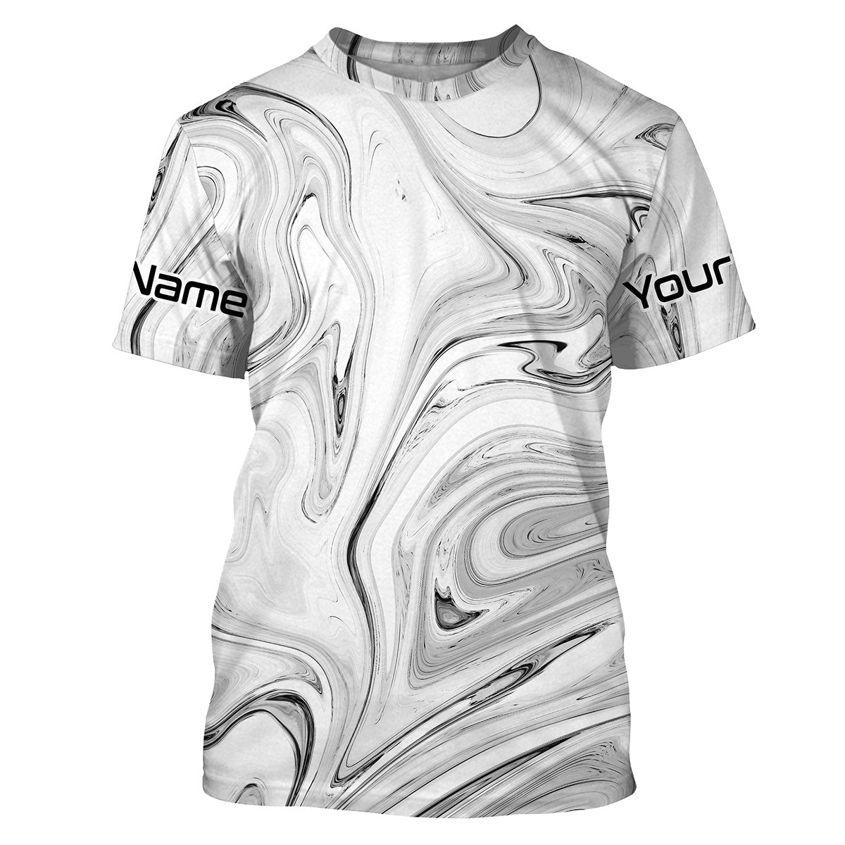 Black and white wave camo Custom Long sleeve performance Fishing, women and kids