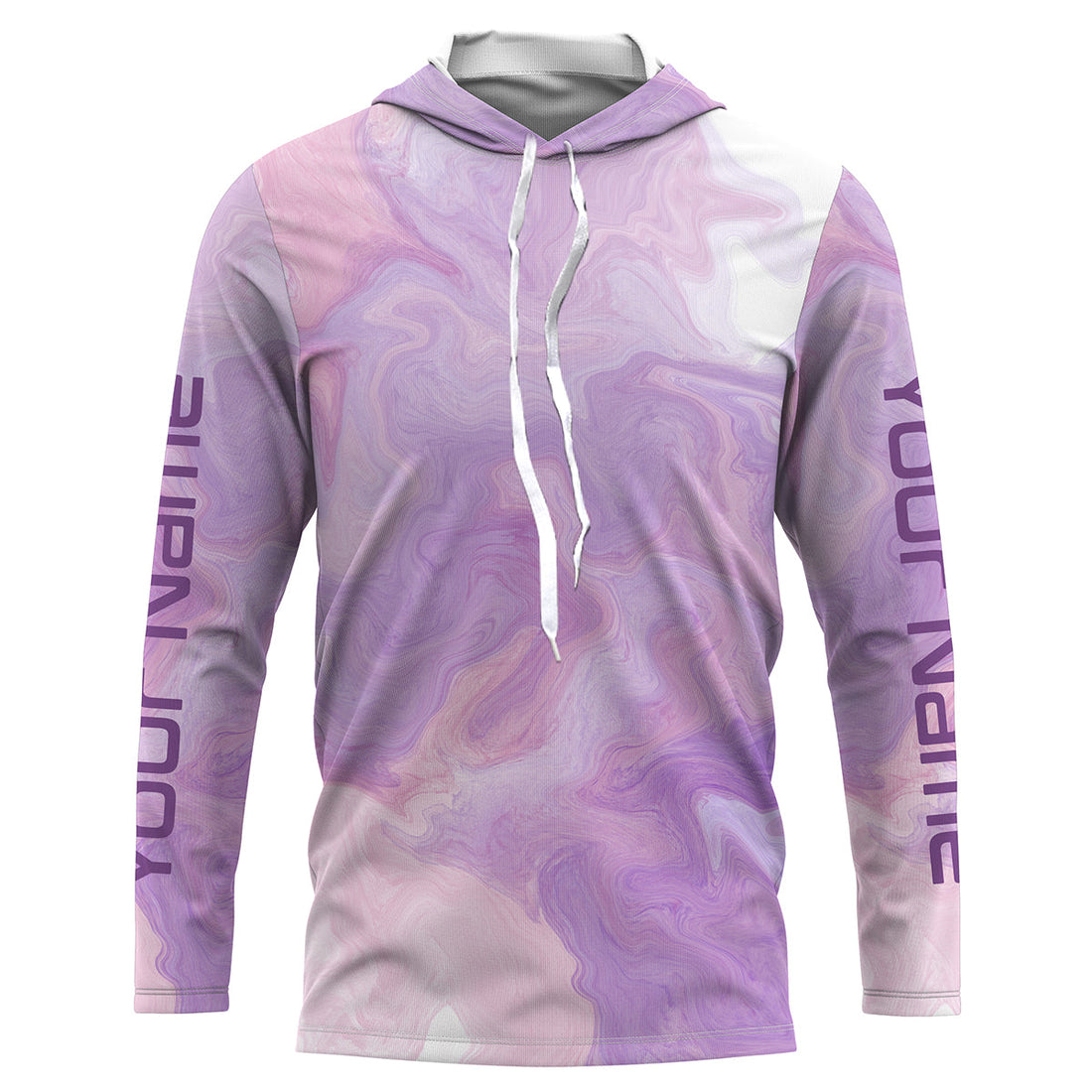 Beautiful purple Tie dye camo Long sleeve Fishing, Personalized UV Protection Women Fishing apparel