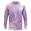 Beautiful purple Tie dye camo Long sleeve Fishing, Personalized UV Protection Women Fishing apparel