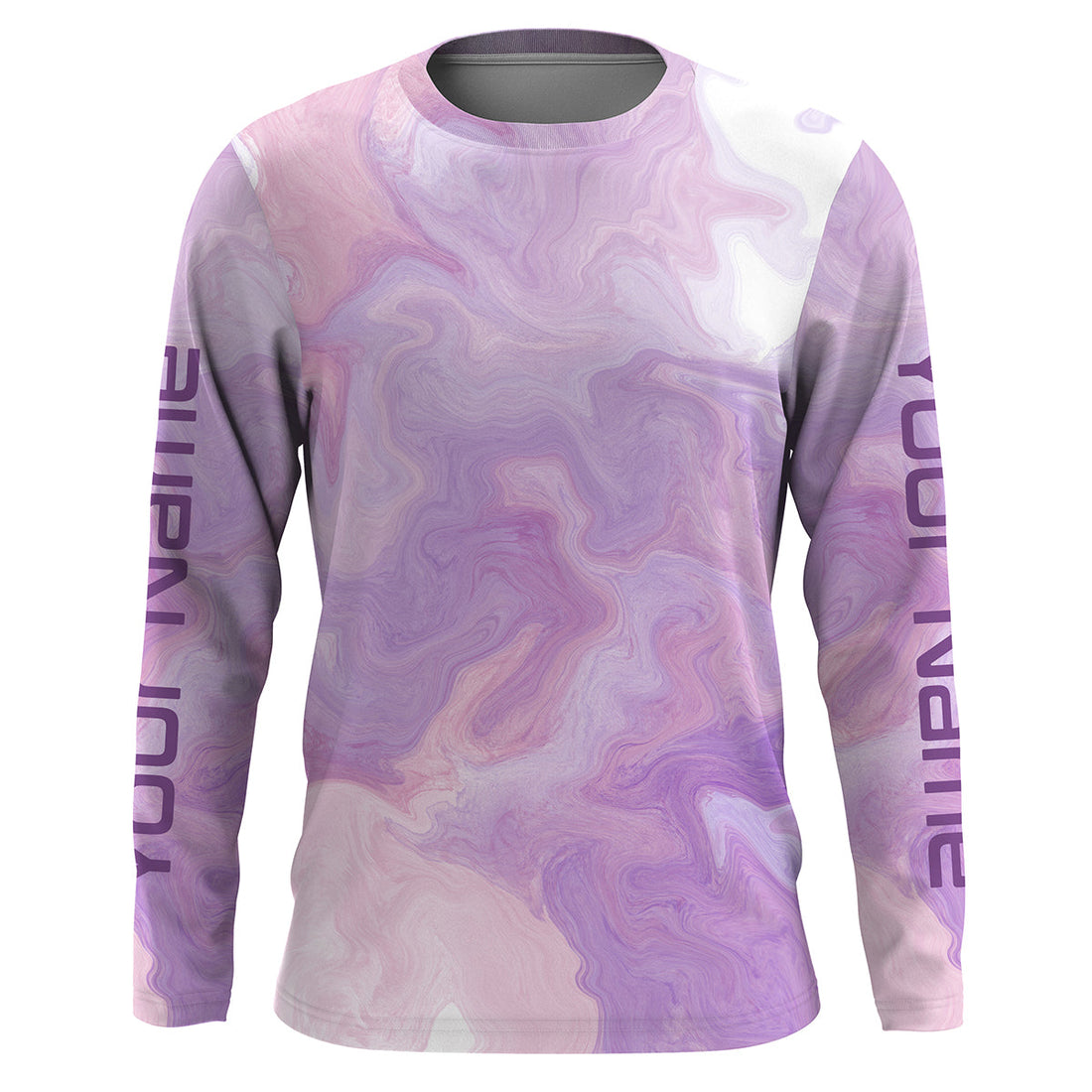 Beautiful purple Tie dye camo Long sleeve Fishing, Personalized UV Protection Women Fishing apparel