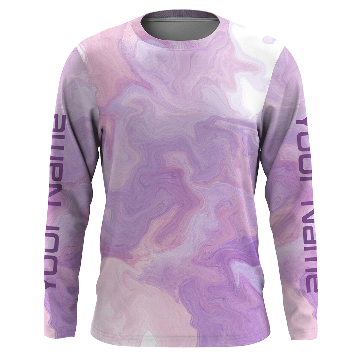 Beautiful purple Tie dye camo Long sleeve Fishing, Personalized UV Protection Women Fishing apparel