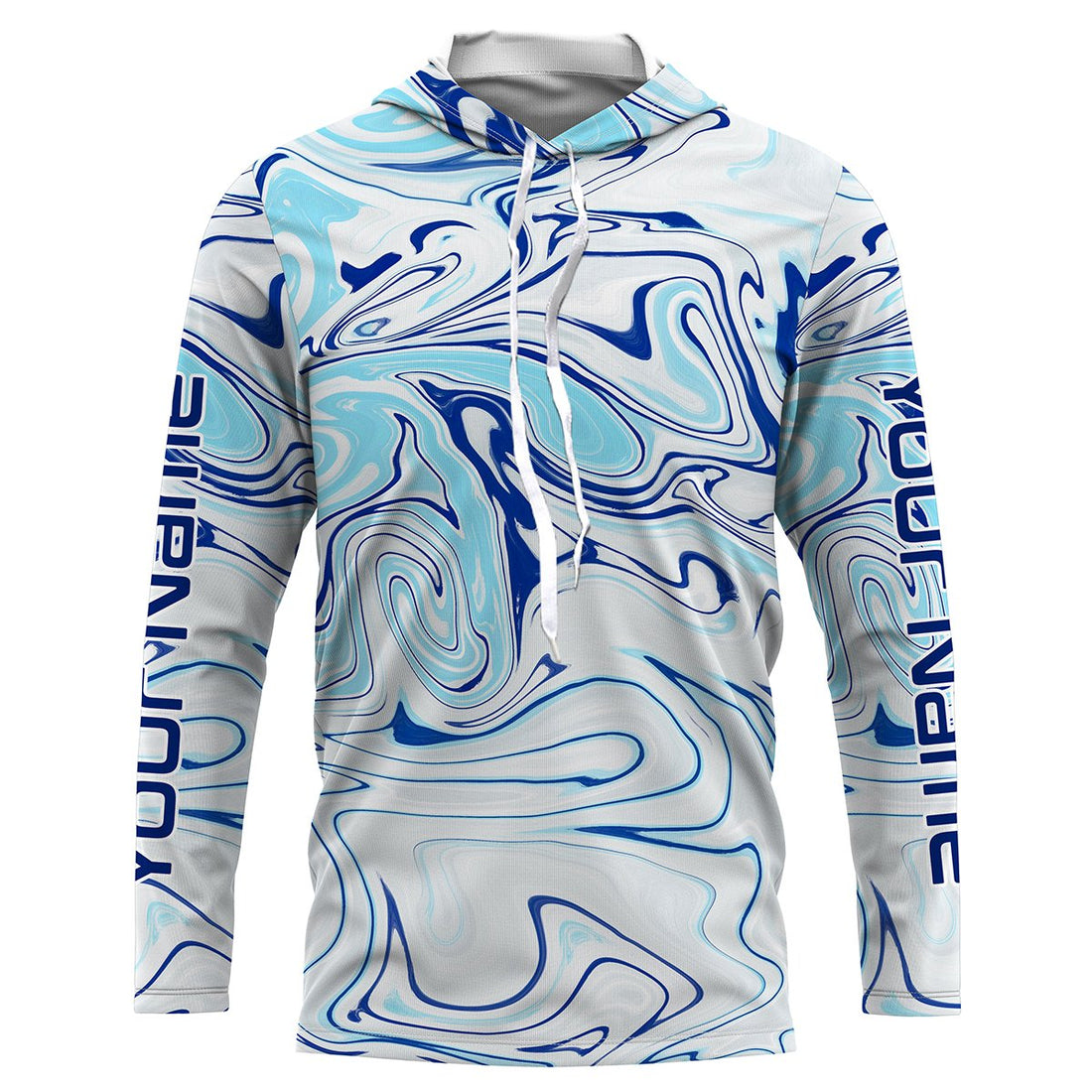Custom Saltwater Long sleeve Fishing UV Protection, Sea wave camo Fishing