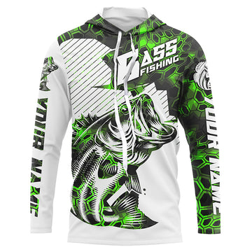 Personalized Bass Fishing, Bass Fishing Long Sleeve Fishing Tournament | Green Camo