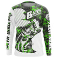 Personalized Bass Fishing, Bass Fishing Long Sleeve Fishing Tournament | Green Camo