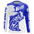 Personalized Bass Fishing, Bass Fishing Long Sleeve Fishing Tournament | Blue