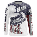 Personalized American Flag Bass Fishing, Patriotic Bass Fishing Tournament