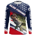 American Flag Bass Fishing, Personalized Patriotic Bass Fishing For Fisherman