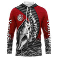 Custom Largemouth Bass Long Sleeve Tournament Fishing, Bass Fishing | Red