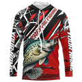 Personalized Crappie Fishing, Crappie Long Sleeve Tournament Fishing | Black And Red