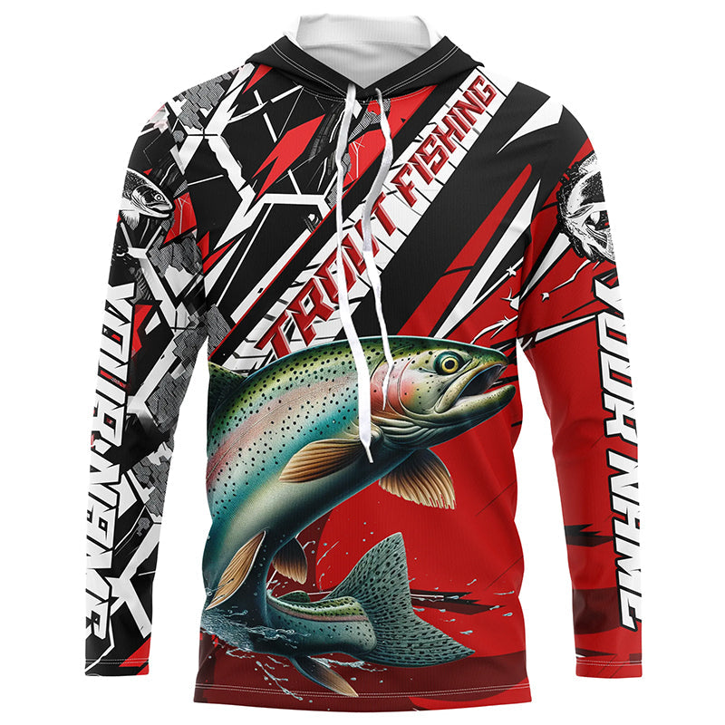 Personalized Rainbow Trout Fishing, Trout Fly Fishing For Tournament| Black And Red