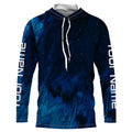 Personalized sea waves camo Long sleeve UV Protection Fishing, Custom Men Fishing apparel