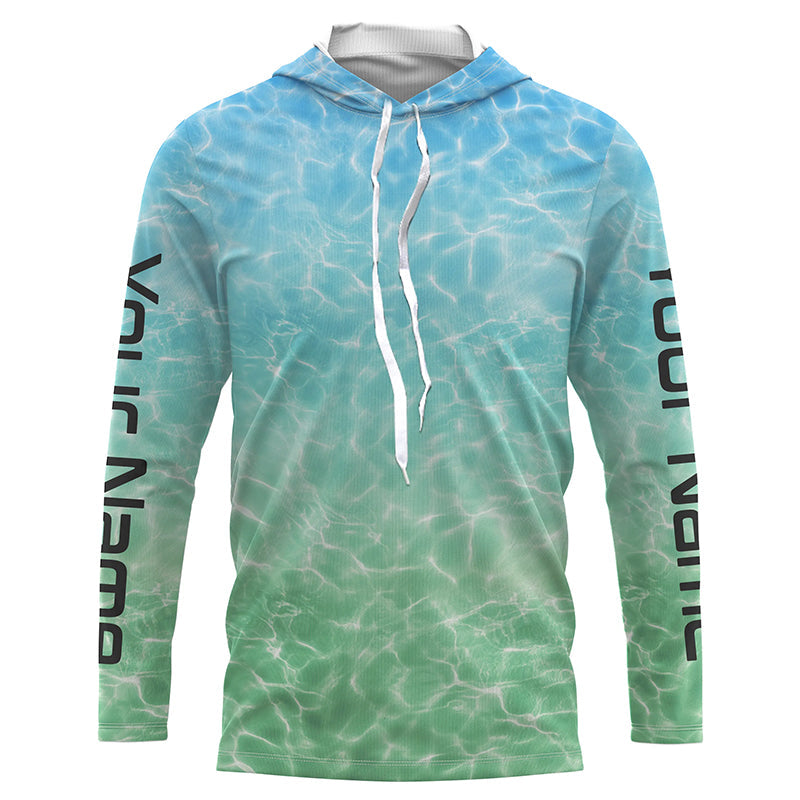 Water Surface Custom Long Sleeve Performance Fishing, Cool Fishing