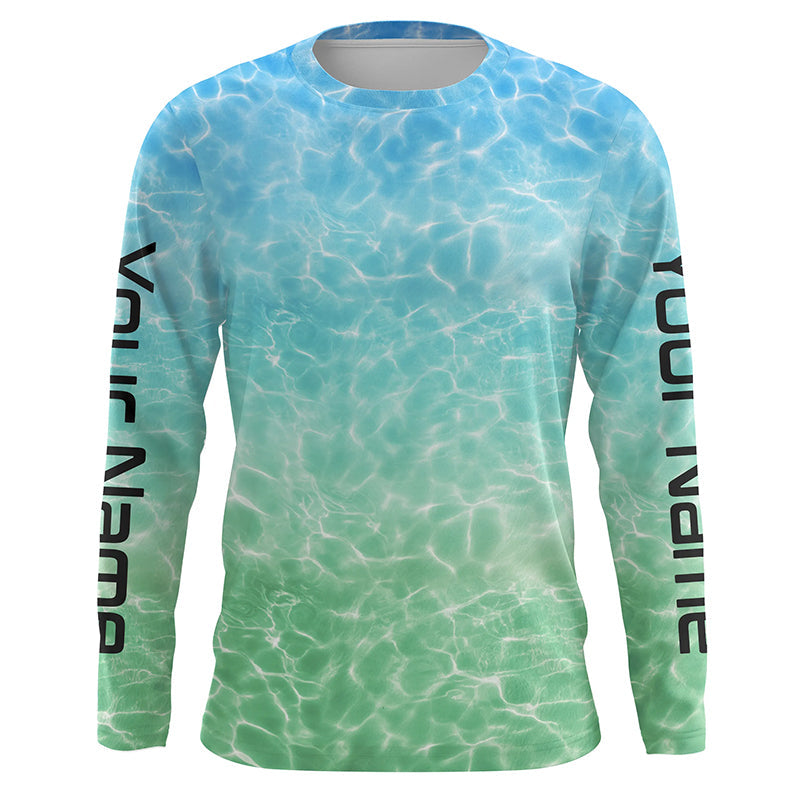 Water Surface Custom Long Sleeve Performance Fishing, Cool Fishing