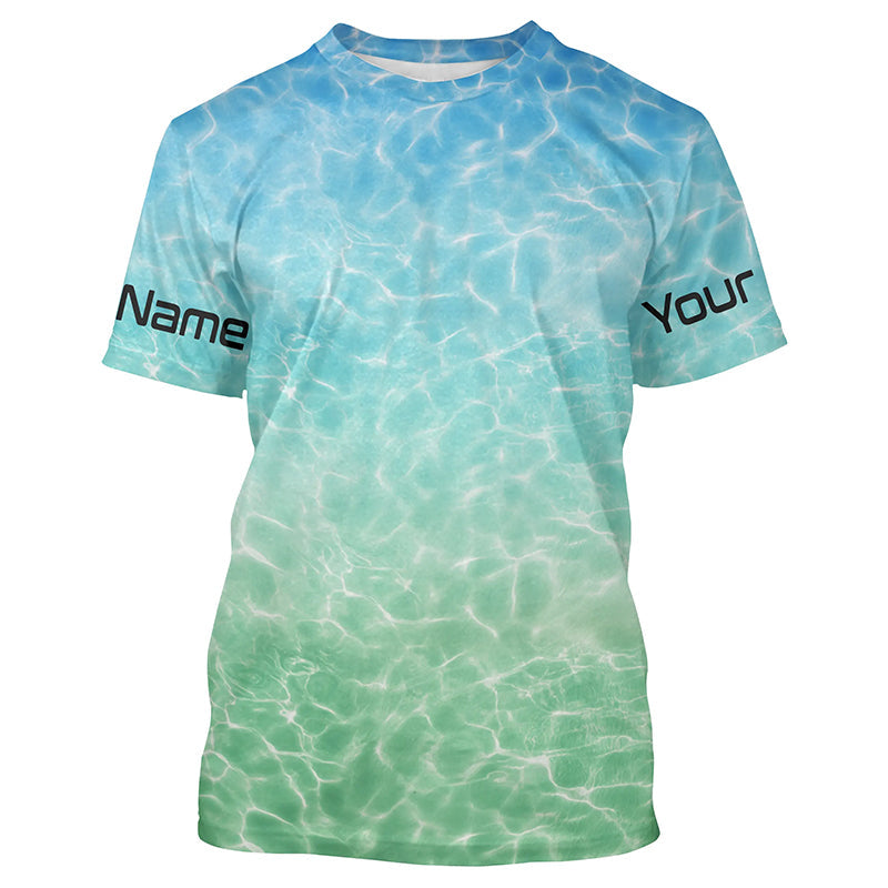 Water Surface Custom Long Sleeve Performance Fishing, Cool Fishing