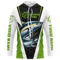Custom Yellowfin Tuna Fishing, Tuna Long Sleeve Performance Fishing League | Green