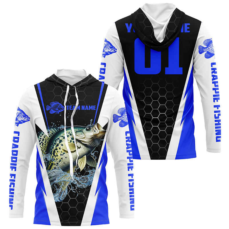 Custom Crappie Fishing, Crappie Tournament Fishing With Team Name And Number | Blue