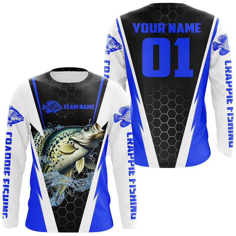 Custom Crappie Fishing, Crappie Tournament Fishing With Team Name And Number | Blue