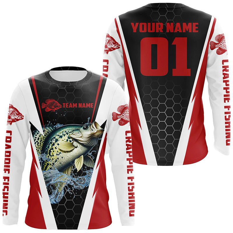 Custom Crappie Fishing, Crappie Tournament Fishing With Team Name And Number | Red