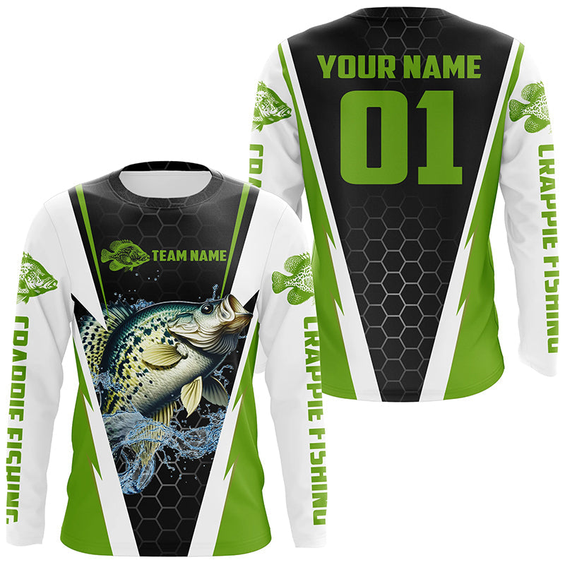 Custom Crappie Fishing, Crappie Tournament Fishing With Team Name And Number | Green