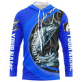 Custom Chinook Salmon Fishing, King Salmon Fishing Long Sleeve Performance |Royal Blue