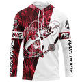Walleye Fishing Red Camo Custom Long Sleeve Fishing, Walleye Tournament Fishing