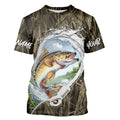 Custom Walleye Long Sleeve Hooded Tournament Fishing, Camo Fish Hook Walleye Fishing