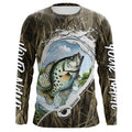Custom Crappie Long Sleeve Hooded Tournament Fishing, Camo Fish Hook Crappie Fishing