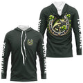 Custom St Patrick's Day Shamprock Largemouth Bass Long Sleeve Hooded Tournament Fishing