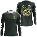 Custom St Patrick's Day Shamprock Largemouth Bass Long Sleeve Hooded Tournament Fishing